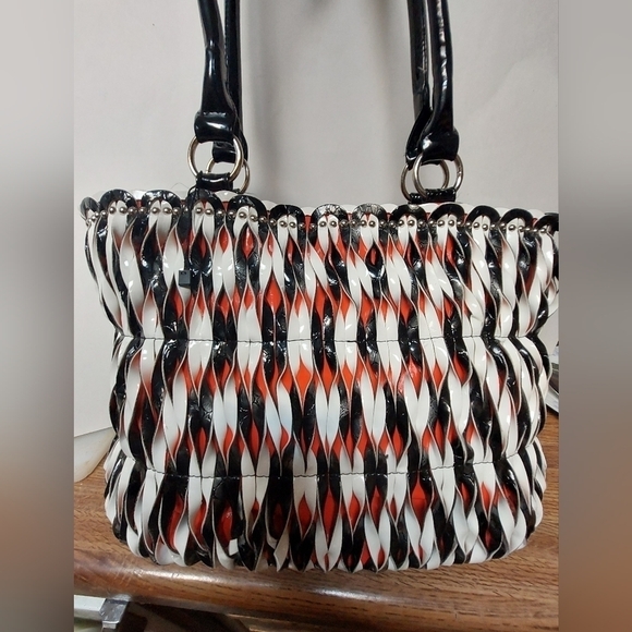 Vintage* 90s Synthetic Multi-coloured Shoulder Bag - Picture 2 of 15